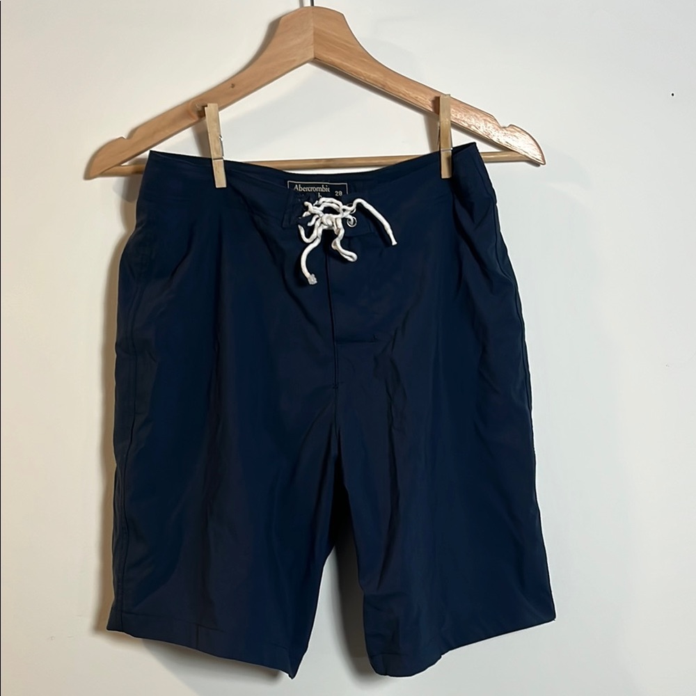 Abercrombie & Fitch Men’s Navy Blue Swim Board Shorts